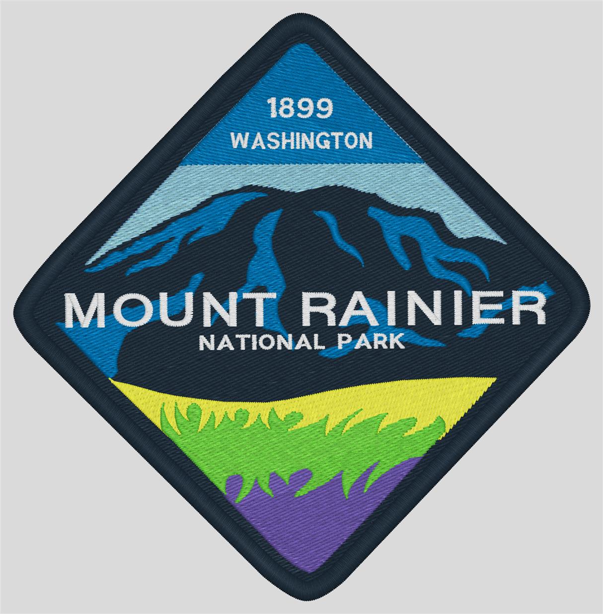 national park embroidered patch mount ranier